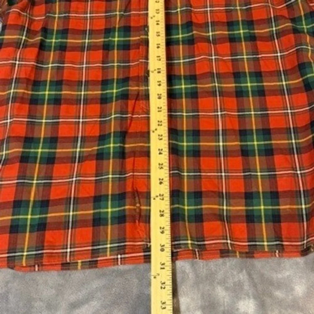 Polo Ralph Lauren Shirt Mens 2XL Red Plaid Cotton Shooting Hunting Chin Strap